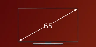 65 tommer tv-dimensioner: Hvor bredt er et 65-tommers tv?