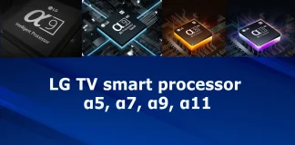 LG TV α5, α7, α9, α11 smart processor: generationer