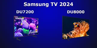 Samsung TV DU8000 vs DU7200 forskelle forklaret