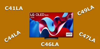 LG OLED TV forskel mellem modellerne C41LA, C44LA, C45LA, C46LA, C47LA, C48LA, C49LA
