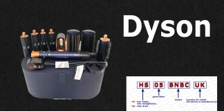 Forklaring af modelnummeret for Dyson hårplejeapparat