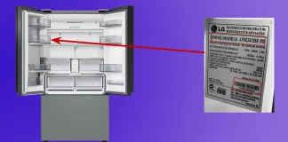 Sådan finder du modelnummer og serienummer på LG-køleskabet