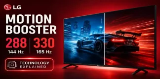 Motion Booster 288 og 330-teknologi i LG-tv