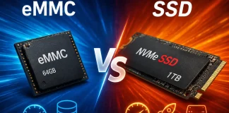 Forskellen mellem eMMC- og SSD-lagring