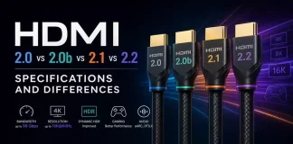 HDMI 2.0 vs 2.0b vs 2.1 vs 2.2: specifikationer og forskelle