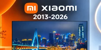 Xiaomi TV-serier efter år, 2013–2026